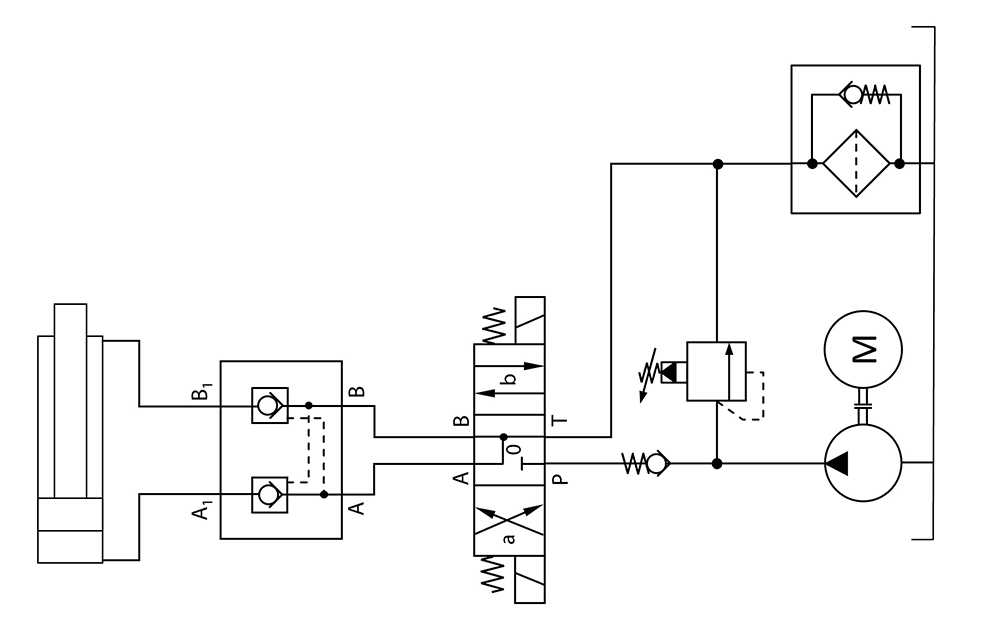 diagrama de circuito hidráulico